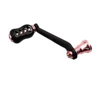 BlissfulAbode Moulinet à visser en fibre de carbone pour Daiwa Fuego Salamandura 70 mm Poignée à bras unique Comprend deux billes de préhension à roulement Rose