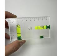 BlissfulAbode Niveau à bulle magnétique de poche 90°/180° Transparent 95 x 40 x 15 mm Outil de mesure de niveau à bulle magnétique