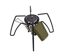 BlissfulAbode Réchaud à gaz pliable pour camping, réchaud portable au butane avec flamme réglable, construction en acier inoxydable, léger, 330 g, pour faire bouillir les grillades et cuisiner en