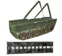 BlissfulAbode Sac de pesage pour poisson avec règle de mesure, tissu Oxford 600D très résistant, pliable, sac de transport pour pêche à la carpe basse, capacité de 117 cm