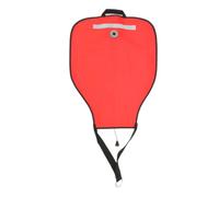 BlissfulAbode Scuba Lift Bag Sac de levage pliable en nylon avec valve de pression réglable pour la plongée, Hi-Vi rouge/jaune avec bande réfléchissante, anneau en D en acier inoxydable, fond ouvert