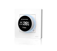 BlissfulAbode Thermostat à bouton intelligent MOES série Star Ring Contrôleur de température pour Tuya GC-Blanc