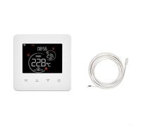 BlissfulAbode Thermostat d'ambiance programmable WiFi pour Tuya Smart App Télécommande vocale Affichage LED Minuterie hebdomadaire pour eau chaudière à gaz Chauffage au sol Blanc (chauffage électrique
