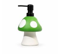 Blissilk Distributeur de Savon Liquide en Résine Rechargeable Motif Champignon Original pour Salle de Bain Cuisine et Plan de Travail Moderne avec Pompe Antidérapante Facile à Remplir
