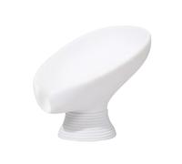 Blissilk Porte-Savon de Salle de Bain en Résine | Porte-Savon pour Douche et Cuisine au Design Effet Pierre, Organisateur de Salle de Bain Antidérapant, Support pour Savon Solide - Blanc