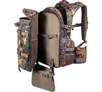 BLISSWILL Grand sac à dos de chasse avec arme rembourrée pour fusil à arc avec housse de pluie imperméable Accessoires de chasse (nouveau camouflage feuille)