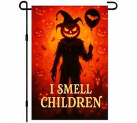 BlissYard I Smell Drapeau de jardin d'Halloween double face 30,5 x 45,7 cm Tête de citrouille Bannière effrayante Décoration de sorcière d'automne Panneau de vacances saisonnier pour pelouse porche