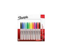 Sharpie – marqueurs pointe fine à encre permanente – assortiment de 12 couleurs