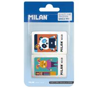 Blister 2 Gommes Avec Dessins Enfantins 4018 Caoutchouc Synthétique