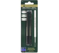 Blister 2 recharges roller noir pointe fine compatible avec Cross