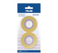 Milan ruban adhésif rouleau 12mmx33m blister 2u jaune transparent