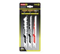 Ryobi - Blister 3 lames spéciales scie sabre (bois/métal/plastique) - emmanchement universel - RAK3RBWM