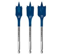Blister 3 mèches plates SelfCut Speed 20 - 25 mm - BOSCH EXPERT - 2608900331