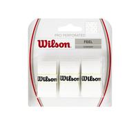 Wilson Pro Overgrip Perforated Pack De 3 , Couleur: blanc , Taille: nosize