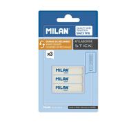 Blister 3 Recharges Gommes Pour Gomme Avec Taille-Crayons Stick