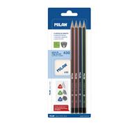 Blister 4 Crayons Graphite Triangulaires + Gomme À Effacer 430