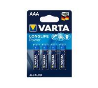 Blister 4 piles LR03/AAA Longlife Power VARTA (1.5V, alcaline)
