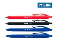 Blister 4 Stylos Bleu-Noir-Rouge Milan.