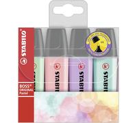 STABILO Boss Original Pastel marqueur 4 pièce(s) Pointe biseautée Lilas, Menthe, Rose, Turquoise