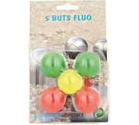 Blister 5 Buts Fluo - Pétanque - Lot de 5 buts fluo - Adulte - Mixte - Plastique