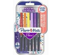Papermate 95239 Blister 6 Marqueurs Flair Nylon Multicolore, Metallic