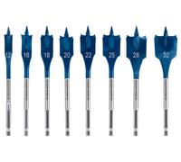 Blister 8 mèches plates SelfCut Speed 12 - 32 mm - BOSCH EXPERT - 2608900335