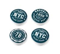 Blister Avec 4 Boutons Ronds De Meubles En Bois Finition Décorative Mod.M12 Ø38mm Rei.