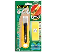 Blister Bonus 1 cutter sécurité SK4 en abs 100% recyclé, lame 17.5mm rétractable + 3 lames offertes
