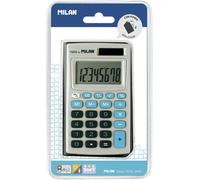 Blister calculatrice 8 chiffres avec étui,gris-bleu