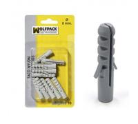 Blister cheville en nylon 8 mm (10 unités)