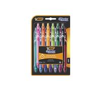 BIC Stylos Gel-ocity Quick Dry – Séchage ultra-rapide, pointe 0,7 mm – 13 couleurs assorties