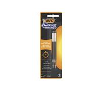 BIC Recharges pour stylo Gelocity Quick Dry – 0,7 mm Noir – Blister de 2
