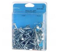 Blister de 25 boulons tête ronde collet carré TRCC 6 x 70 mm - Zingué - BTRCC0607002CP25