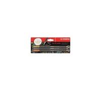 STABILO Feutre dessin Pen 68 metallic – pointe moyenne – Lot de 3 Or/Argent/Cuivre