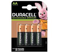 Blister de 4 batteries rechargeables NiMH HR6 AA 2500 mAh