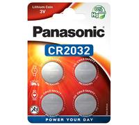 Blister de 4 piles CR2032 Panasonic Lithium 3V pile bouton IEC C CR-2032EL/2B
