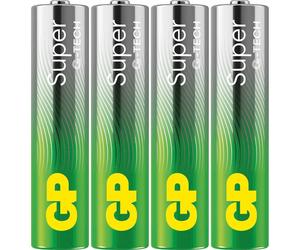 Blister de 4 piles 'Super' LR3 AAA Alcaline GP - 82100