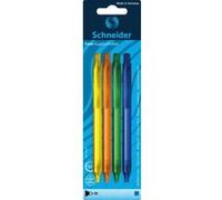 Schneider Optics Surligneurs Fave 73040 Pochette de 4 Jaune/Orange/Rose/Vert
