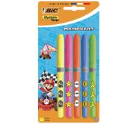 Blister de 5 Surligneurs Bic Highlighter Grip Décor Super Mario