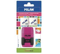 Blister Gomme Avec Taille-Crayons Compact Touch Duo + 2 Recharges Gommes