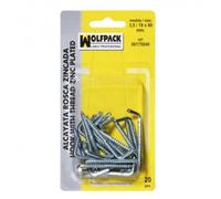 Blister gonds à pointe zinguée 3,5/19x60 mm. (20 unités)