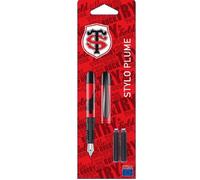 Blister Stylo plume avec 2 cartouches Stade Toulousain