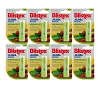 Blistex Baume À Lèvres Jojoba Rescue 8 X 3,7G Avec Parfum Kiwi 24H D'Hydratation