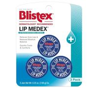 Blistex Lip Medex 0.25 oz. 3-count Medicated Lip Balm & Cooling Lip Care, Lip Moisturizer for Dry Cracked Lips, Fast Relief for Sore Lips,