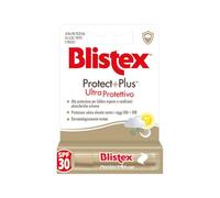 Blistex, Protect + Plus Baume à Lèvres Ultra Protective pour Lèvres Sèches et gercées à l'Aloe Vera, à la Cire d'Abeille et au Jojoba, Contient Filtre Solaire UVA/UVB SPF 10 - en Stick