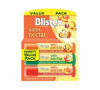 BLISTEX Satin Nectar Lot de 3 baumes à lèvres - Hydratants longue durée - Extraits de fruits et vitamine E