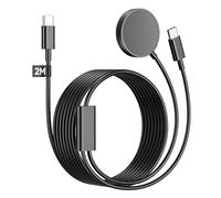 BLITEZZ 2 en 1 Chargeur pour Samsung avec Chargeur Montre Samsung et Cable USB C 2M, Station de Charge pour Sam-sung Cable USBC USBC pour Galaxy Watch 6/6 Classic/ 5/4/3/2/Active/Galaxy s22/s21