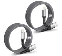 BLITEZZ Câbles de Recharge pour iPhone Cable[2M+2M/Lot de 2], Cable Chargeur Apple Certifié MFi,Fil Chargeur Rapide i Phone Cable USB Vers Lightning Compatible Avec iPhone 14/13/12/11/X/8/7/6/Pro/iPad