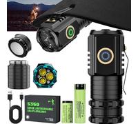 Blitron High Powered Torches, Blitron Flash Light Rechargeable, Mini Flashlight with Pocket Clip, Blitron Light, Small Chargeable Flashlights Rechargeable Flashlights High Lumens USB (S350X)