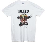 Blitz Punk Rock Oi! Music Skull T Shirt Fit Tee Size Manches Courtes(XX-Large)